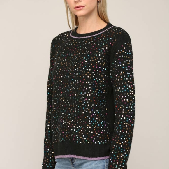 NWT FATE Sequin Crew neck Sweater 🔥🎁🎄 - Picture 5 of 8